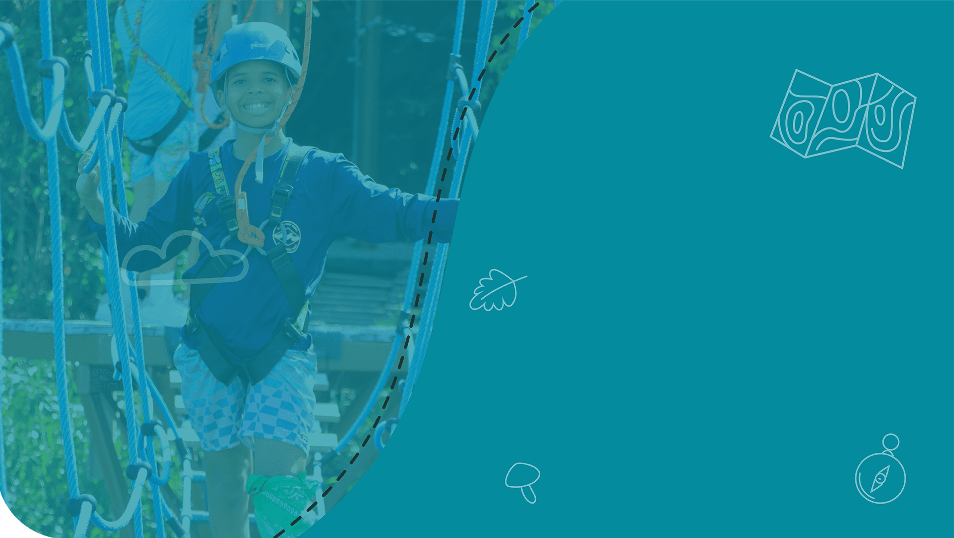 Kids exploring nature at Forest Camp in Cap Cana